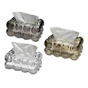 High-end Transparent Tissue Box Living Room Coffee Table Decorative Tissue Box