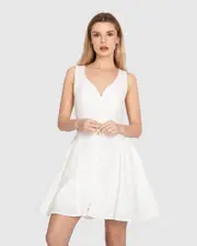 [Belle & Bloom] Little Lies Mini Dress - White