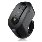 2.4ghz Rechargeable Wireless Presenter Finger Ring With Red Light Usb Presentation Remote For Win 10 8 7 Point black