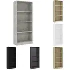 Bookshelf Bookcase Book Cabinet Organiser Living Room Engineered Wood vidaXL