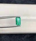 Cotton Green Tourmaline Loose Gemstone | Emerald Cut | Lustrous Green Tourmaline