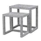 NNEDSZ CLAIRE SHELL INLAY NESTING TABLES
