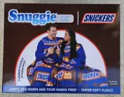 Snuggie Snickers Candy Bar 71" x 54" Super Soft Fleece Blanket that has Sleeves