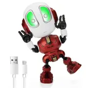 Catzon Talking Robots for Kids Rechargeable with Sound Lights Interactive Toy Red