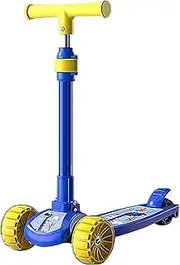 Kids Foldable Scooter | Travel Scooter Kids | Adjustable Children Scooter, Boys and Girls Scooter Aged 2-12, Scooter with Safety Features for Children, 59x25x63cm Compact Foldable Scooter for Travel