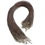 100 Pcs Leather Necklace Cord with Clasp for Jewelry Making Bracelet Beads