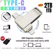 3IN1 USB3.0 Flash Drive Rotate Memory Stick UDisk for iPhone PC Android