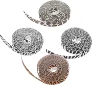 Beaupretty 4 Rolls Cute Animal Print Ribbons for DIY Crafting and Wrapping Tiger Giraffe Zebra Cow Patterns Durable for Christmas and Birthday Decorations