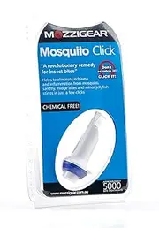 Mozzigear Mosquito Click - Up to 5000 Bites - Reduce Itching and Swelling of Mosquitoes, Sandflies, Bug, and Insect Bites - Bee/Wasp Sting Relief - Portable for Kids and Adults – Chemical Free
