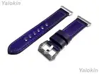 Purple Brushed Leather Stitched Band Strap for Fitbit Ionic Smartwatches