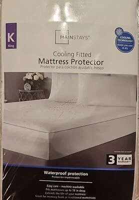 MainStays Cooling Fitted King Mattress Protector