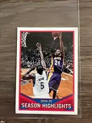 2015-16 Panini Kobe Bryant Sticker #4 - Rare Kobe Sticker!
