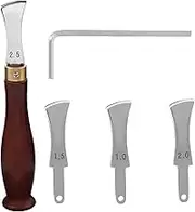 Leather Creasing Tool | Stainless Steel Edge Crease Pressing Tool - Leather Working Supplies with Wood Handle for Beginners Wallets Purse Shoes Belts