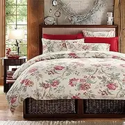 Brandream Chinoiserie Peony Floral Duvet Quilt Cover Set Full Size 100% Egyptian Cotton Beddding 3 Pieces French Country Garden Multicolored Design Home Collections