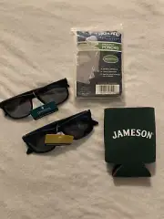 2 Pairs of Sunglasses, Jameson Coozie and Adult Poncho
