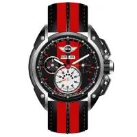 在飛比找Yahoo奇摩購物中心優惠-MINI Swiss Watches 石英錶 45mm 紅黑