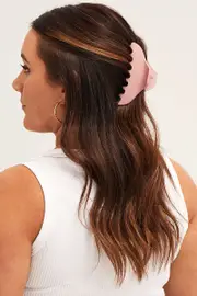 Pink Large Plain Claw Clip