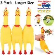 Chicken Screaming Squeaker Novelty Rubber Dog Toy Pet Kids Party Fun Shrilling