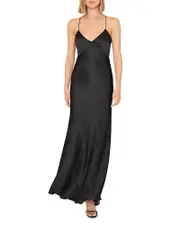 Milly Addie Hammered Satin Slip Dress