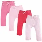 Touched by Nature Organic Harem Pants, 4-Pack, Pink and Coral