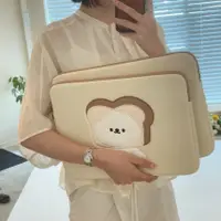 在飛比找蝦皮購物優惠-💦韓國電腦包 ins 筆電包 刺繡可愛吐司狗電腦包 10 1