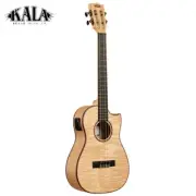 Kala All Solid Flame Maple Cutaway Baritone A/E Ukulele With Bag KA-ASFM-B-CE