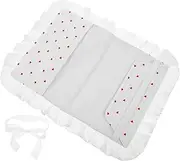 Veemoon Charming Book Sleeve with Lace Heart Design Cloth Book Cover for Textbooks Planners Notebooks Elegant Bow Motif