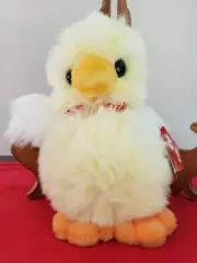 9" VTG 1991 TY PEEPERS YELLOW DUCK STUFFED PLUSH TOY W/BOW TAG # 8015 MINT