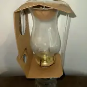 Large 16” Glass H Oil Kerosene Lamp with Chimney .