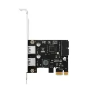 Internal 2 USB 3.0 PCI-E Hub Converter PCI for Express 19 Pin Slot Power Connect