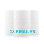18Pk Food Grade White Plastic REGULAR Mouth Mason Canning Jars Lids Storage Caps