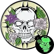 Luxiys Noctilucent Awakening Coin | Recovery Sobriety Coin | AA Coins One Day at A Time Serenity Token AA Chip Medallion with Coin Capsule; Clean Alcoholics Anonymous Gifts for Men Women (Yellow)