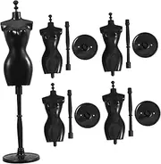 Toddmomy 6pcs Doll Dress Support Stands for Scale Mannequins Stable Base Design for Displaying Doll Clothes and Accessories
