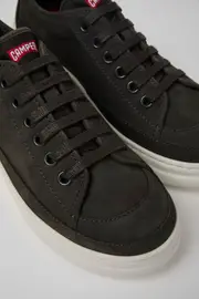 Runner Up Gray Leather Sneaker for Women