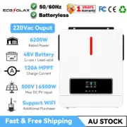 AU 6200W 48V Hybrid Solar Inverter Charger MPPT 140A Pure Sine Wave Controller