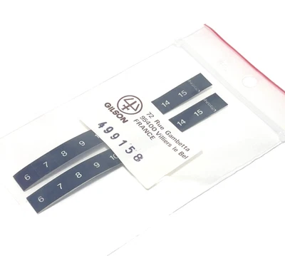 Gilson 499158 GSIOC ID Number Labels 1-15 2 Strips FC-204/206, 735, 506C HPLC