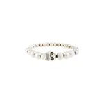 [Alexander Mcqueen] Alexander Mcqueen Beaded Skull Bracelet ONE SIZE METALLIC