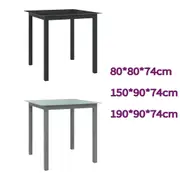 Garden Table Tea Sofa Coffee Side Dining Table Aluminium and Glass Patio vidaXL