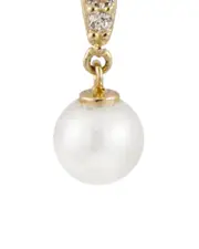 Splendid Pearls 14K 5-5.5mm Pearl Pendant Necklace