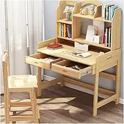 Kids Desk and Chair Set,Height Adjustable Children Writing Desk,Children Study Table with Storage and Drawers, Suitable for Reading, Drawing and Learning