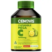 Cenovis Chewable Mega Vitamin C 1000mg Lemon Lime, 120 Tablets