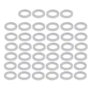 40pcs Clear Silicone Round Flat Washer Assortment Size 16mmx24mmx3mm