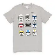 Disney's Star Wars The Clone Wars Standard Gray Adult T-Shirt CloneTrooper