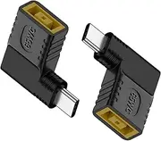 tunghey 2Pack USB C Male to Slim Tip Adapter, PD3.0 Fast Multi-Port Charging for Convert Square Slim Tip to Type-C Power for Thi-nkpad Ma-cBook Chro-mebook