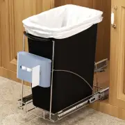 Pull Out Trash Can Under Cabinet with Garbage Bag Holder，Heavy Duty Under Sin...