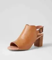 Django & Juliette Sauda Tan Leather Sandals Womens Shoes Casual