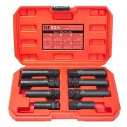 Lug Nut Key Set, SAE & Metric Inner Wheel Lock Removal Sockets Tool Kit for E...