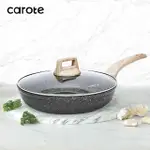 【CAROTE】EW系列 麥飯石不沾鍋 平底鍋 20CM 鍋具 炒鍋(電磁爐/IH爐)