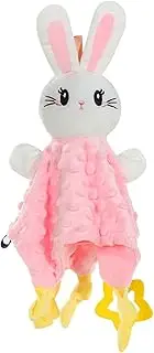 Baby Security Blanket,Soothing Toy with Rattle Baby Snuggle Toy - Baby Cuddle Blanket Cute Bunny Blanket for Baby Boys Girls