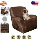 Non-Slip Leather-Like Recliner Covers - Machine Washable Protection for Homes